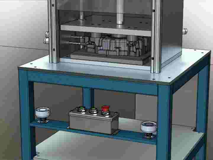  illustration of a leak test fixture