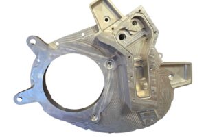 Aluminum prototype made from billet integrating two parts into one.