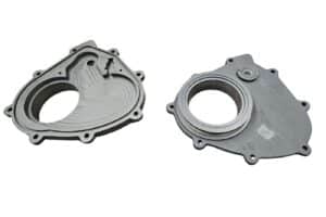 Aluminum sand cast cover and housing with a hard annodized finish.